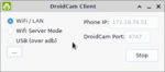 Droidcam Linuxclient